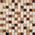 Мозаика из мрамора Emperador Dark, Light, Crema Nova, PIX269, чип 23x23 мм, сетка 305х305x6 мм глянцевая, бежевый, коричневый