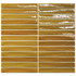 Мозаика Short Stick Mustard Crackle керамика 28х30 см Amadis Fine Tiles глянцевая чип 20х150 мм, оранжевый 8436552229361