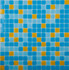 Мозаика MIX10 Желто-голубой (бумага) стекло 32.7х32.7 см глянцевая чип 20х20 мм