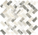 Мозаика Stellaris Dover Light Mosaico Cross керамогранит 29.7х31.5 см Italon матовая, белый, серый 620110000218