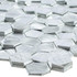 Мозаика Marble Mosaic Gravity Aluminium 3D Hexagon Metal алюминий 29.6х30.5 см чип 8х14 мм, серебро-silver