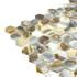 Мозаика Marble Mosaic Hexagon Painted Shell ракушка 30.5х30.5 см чип 25х25 мм, разноцветный