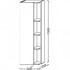 Подвесной шкаф-пенал 150x50 Jacob Delafon Terrace EB1179G-274 Черный Лак, ориентация левая