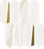 Мозаика Stellaris Carrara Ivory Mosaico Elegant керамогранит 32.5х36.1 см Italon полированная, белый, золотой-oro-gold 620110000231