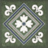 Декор Smalto Decor 2 Verde 15х15 Керлайф матовый керамический 924214