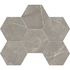 Мозаика BR03 Hexagon 25x28,5 полированная керамогранит, серый 67343