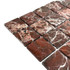 Мозаика Marble Mosaic Rosso Levanto Pol камень 30.5х30.5 см полированная чип 48х48 мм, коричневый, темно-коричневый