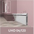Напольный плинтус Solid UHD Polymer с креплением на клей 1 UHD 04/120, белый 14х120х2400 ударопрочный полистирол под покраску