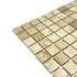 Мозаика Marble Mosaic Travertine beige Pol камень 30.5х30.5 см полированная чип 23х23 мм, бежевый