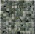 Мозаика PIX 314 Jet Green, мрамор 30.5х30.5 см Pixmosaic полированная чип 23х23 мм, зеленый, серый
