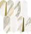 Мозаика Stellaris Calacatta Gold Mosaico Elegant керамогранит 32.5х36.1 см Italon полированная, бежевый, белый, золотой-oro-gold 620110000230