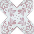 Керамогранит Cevica Beсolors Cross Dec. Stencil Coral 13.25х13.25 матовый