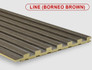 Стеновая панель Line borneo Brown Bonaparte бамбук с добавлением древесного волокна матовая, рифленая 2800х140х8 мм