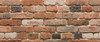Настенная плитка Рядовой элемент Кирпич Кревский 27.14.Р (03), шов 12, 6.4х24.5 Охра Феодал рельефная (структурированная) 00000040002
