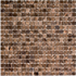 Мозаика из мрамора Dark Emperador PIX304, чип 15x15 мм, 30.5х30.5 см матовая коричневый