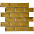 Мозаика Marble Mosaic Brick Rose Metal нержавеющая сталь 30х30 см 3D чип 48х98 мм, золотой-oro-gold