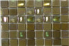 Мозаика Taurus-Lux-8 прокрашенная в массе стекло 32.7х32.7 см перламутровая чип 15х15 мм, коричневый, зеленый