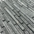 Мозаика Marble Mosaic Stripes Dark Grey стекло 30х34 см глянцевая чип 10x48/98/148 мм, серый, темно-серый