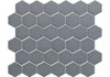 Мозаика Grafit Gamma 325х281х6 мм керамика матовая чип 51х59 мм, серый