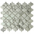 Мозаика Marble Mosaic Lantern Carrara стекло 28х31 см матовая чип 51х53 мм белый, серый