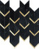 Мозаика Atlantida Black камень 30.5х32.25 см полированная, золотой, черный