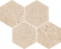 Мозаика Bangkok Crema керамогранит 28х35 см матовая, кремовый