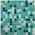 Мозаика Pixmosaic PIX 136 из стекла, чип 20x20 мм, бумага 316х316х4 мм глянцевая синий