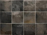 Настенная плитка Hanoi Black Ash 10x10 Equipe глянцевая керамическая 30011