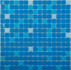 Мозаика COV09-1 (сетка) голубой пол стекло 32.7х32.7 см глянцевая чип 20х20 мм