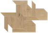 Мозаика Roots Honey Vintage Mosaico 40,5x48,5 керамогранит матовая, бежевый 36925