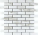 Мозаика Satuario Eva brick bone мм керамогранит 32.1x29.9 см полированная чип 23x70 мм, серый, белый