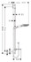 Душевой гарнитур Hansgrohe Raindance Select Showerpipe E120 3jet, со штангой 90 см и мыльницей, белый/хром