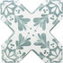 Керамогранит Cevica Beсolors Cross Dec. Stencil Lagoon 13.25х13.25 матовый