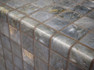 Мозаика Ezarri Corner Dolerite Safe стекло 3х5х2.5 см матовая, антислип чип 50х50 мм, серый