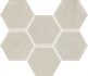 Мозаика Континуум Пьюр Гексагон керамогранит 25х29 см матовая, серый 620110000187