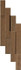 Декор Axi Dark Oak Brick 3D керамогранит