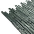 Мозаика Marble Mosaic Stripes Dark Grey стекло 30х34 см глянцевая чип 10x48/98/148 мм, серый, темно-серый