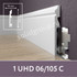 Solid Плинтус 1 UHD 06/105C, белый 14х105х2000 под покраску ударопрочный полистирол
