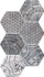 Декор Quintessenza Alchimia Ars Mix 2 Bianco Nero 26.6x23 глазурованный, матовый керамогранит