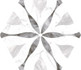 Декор Equipe Hexagon Flower керамический