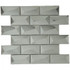 Мозаика Marble Mosaic Brick Metal нержавеющая сталь 30х30 см 3D чип 48х98 мм, серебро-silver