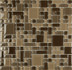 Мозаика S-804 стекло 29.8х29.8 см глянцевая чип 15х23х48 мм, бежевый, коричневый
