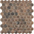 Мозаика Hex Woods № 4701D (на сетке) стекло 30.7x31.7