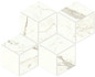 Мозаика Marvel Calacatta Prestigio Mos. Esagono Lapp 30x35 керамогранитная