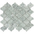 Мозаика Marble Mosaic Arabesco Carrara Bianco Pol камень 27.8х32.5 см полированная чип 68х68 мм, серый, белый