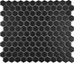 Мозаика KHG23-2G керамика 26x30 см глянцевая чип 23x26 мм, черный