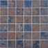 Мозаика PIX760 из стекла, 30х30 см Pixmosaic матовая чип 48x48 мм, коричневый, синий