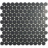 Мозаика Circle № 6108 Чёрный матовый (на сетке) стекло 30.6x31.4