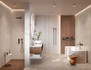 Декор RCUV Travertino Wall Decoro Malva Touch Cross Bianco Rett 40x120 Marazzi Ragno матовый керамический УТ-00051332