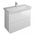 Тумба с раковиной Burgbad Iveo SFEY100F2833G0169C0001*1 100 с подсветкой тумбы, белый глянец